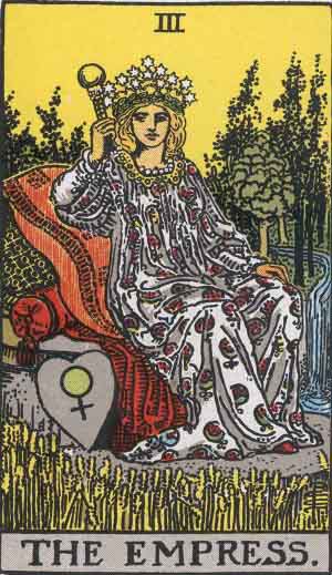 The Empress Tarot Card from the RWS tarot Deck