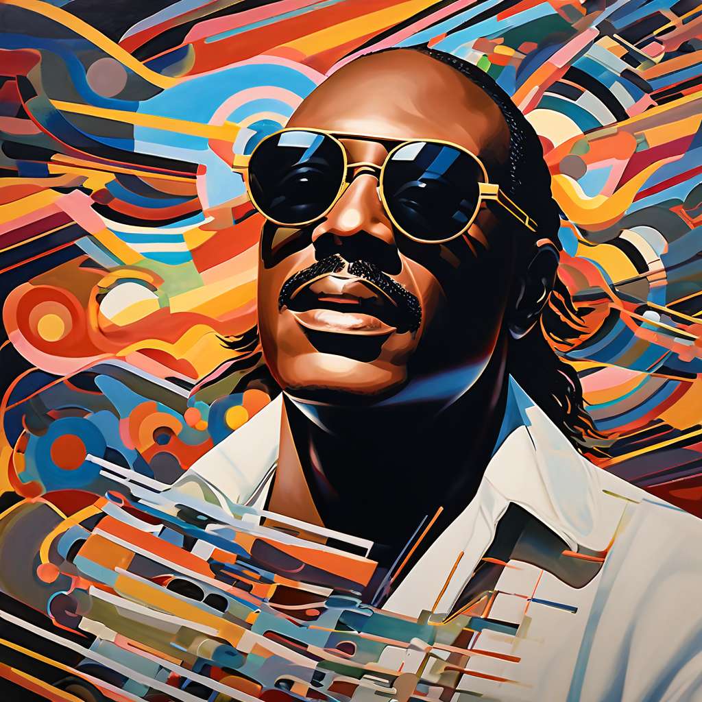 Stevie Wonder Life Path Number 5 abstract art