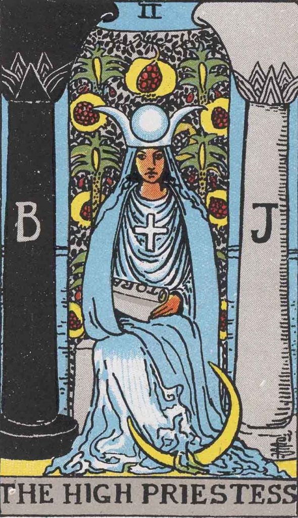 the high priestess from rws tarot deck